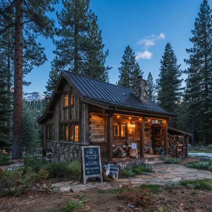 log cabin or vacation rental exterior