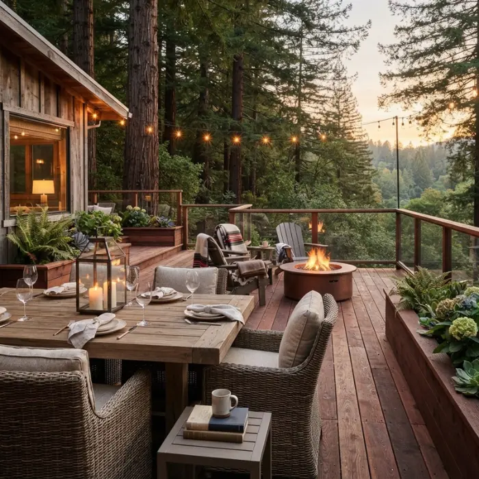 Outdoor dining area or rental deck