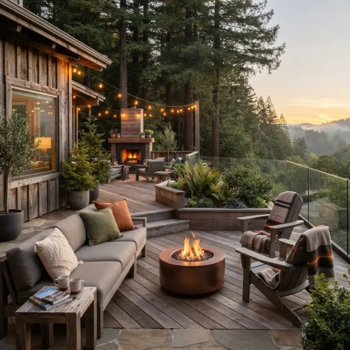 Restaurant patio or vacation rental deck